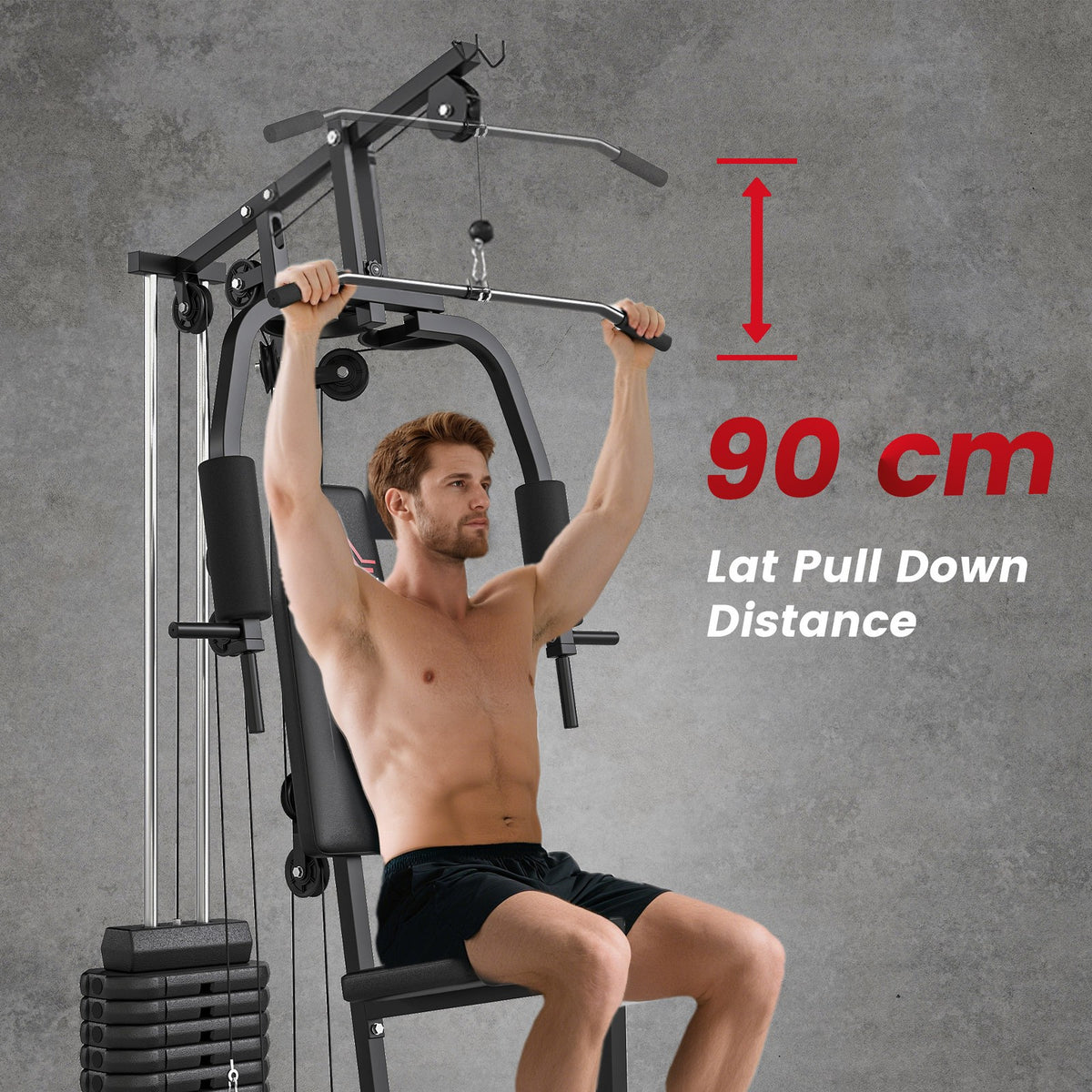 Multifunction Home Gym Machine with 45Kg Weight Stack for Full Body Workout