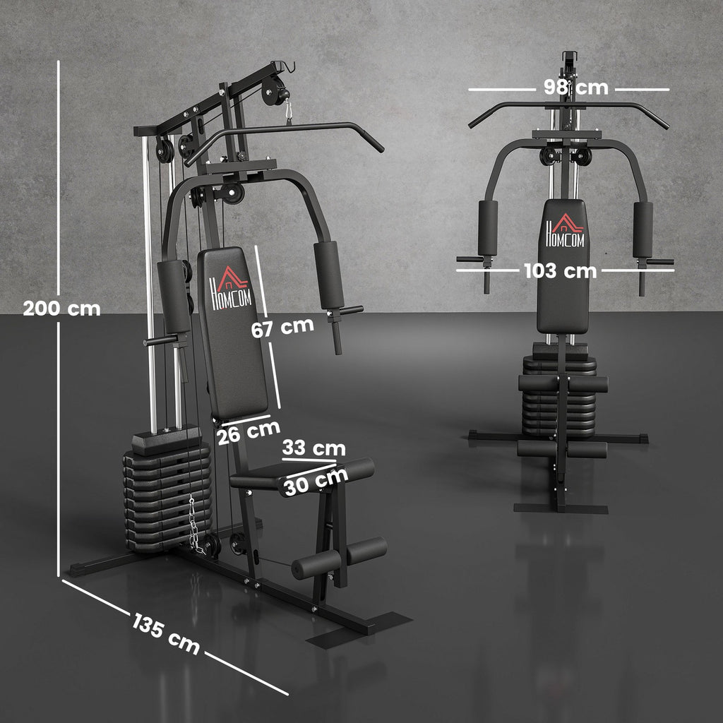 Multifunction Home Gym Machine with 45Kg Weight Stack for Full Body Workout